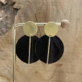 Boucles d'oreilles dorée et noir Banyuls